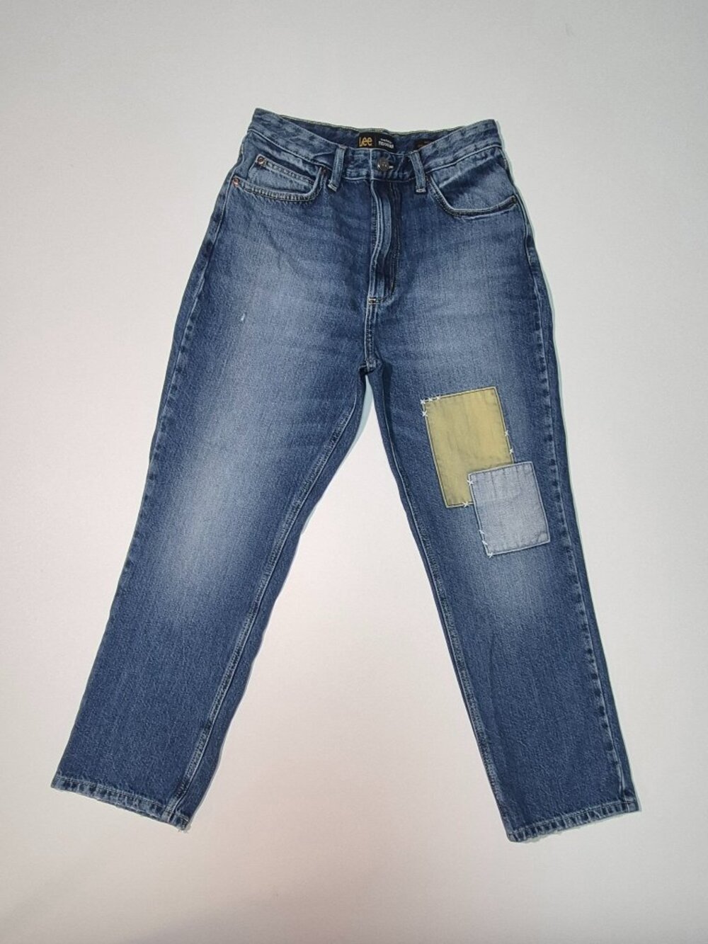 Lee Vintage Modern High Rise Straight Leg Ankle Jeans Womens 29 Blue Mom Denim